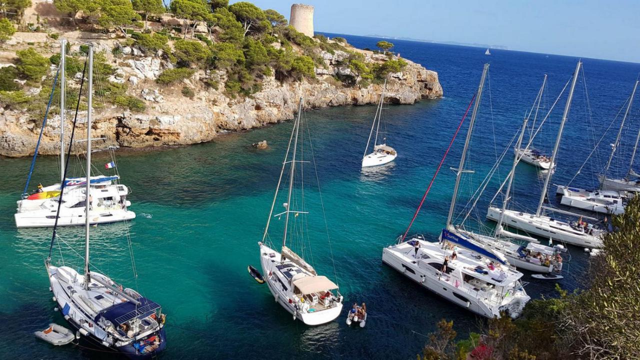 * Casa Del Diamante - Meer- Und Buchtblick Villa * Cala Pi  Luaran gambar